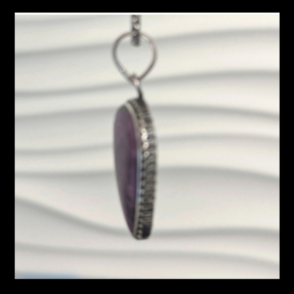 Gemstone Ruby Zoisite Necklace Teardrop Pendant S… - image 7
